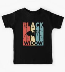 Black Widow Vintage Retro Kids Tee