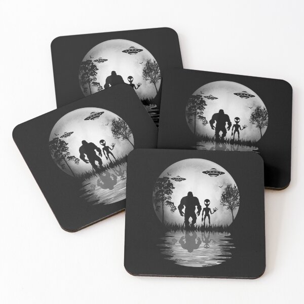 Item preview, Funny Alien Bigfoot Moon Sasquatch UFO For Boys Mens Womens designed and sold by ChristinaMauri.
