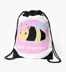 Bee Happy Drawstring Bag