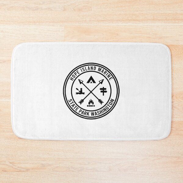 Item preview, Hope Island Marine State Park Washington BW Heraldic Logo designed and sold by VanyaKar.