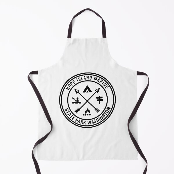 Item preview, Hope Island Marine State Park Washington BW Heraldic Logo designed and sold by VanyaKar.