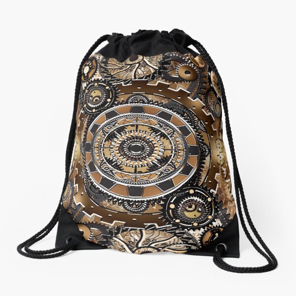 Steampunk Gear Wall Drawstring Bag