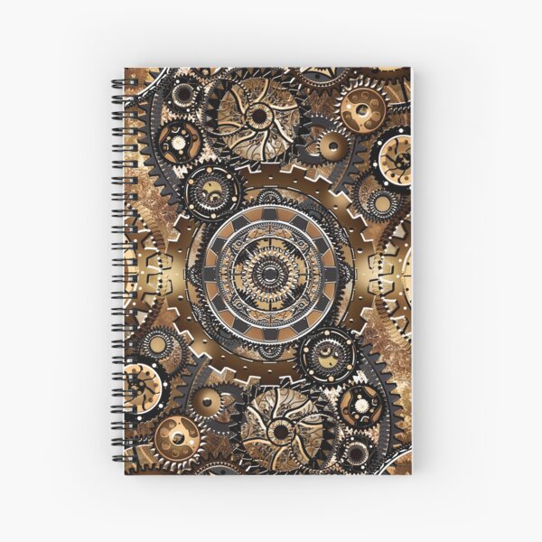 Steampunk Gear Wall Spiral Notebook