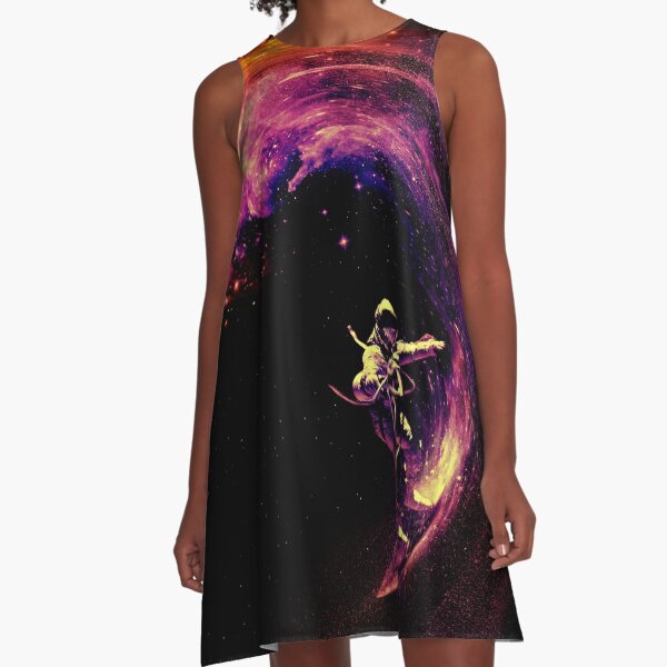 Space Surfing A-Line Dress