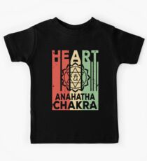 Yoga Heart Chakra Anahatha Vintage Retro Kids Tee