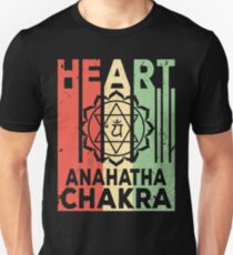 Yoga Heart Chakra Anahatha Vintage Retro Unisex T-Shirt