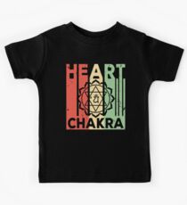 Yoga Heart Chakra Vintage Retro Kids Tee