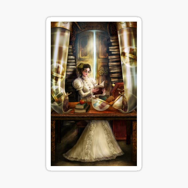 Steampunk Librarian Sticker