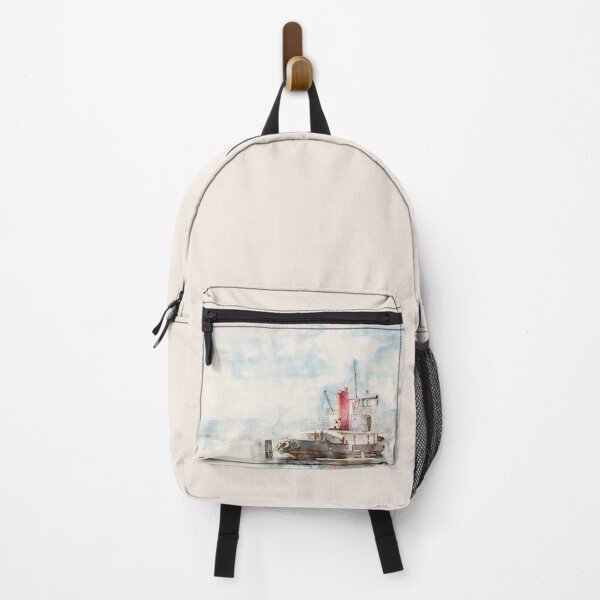 Item preview, Watercolor Canadian National Tug No. 6 on Okanagan Lake designed and sold by Amy Mitchell.