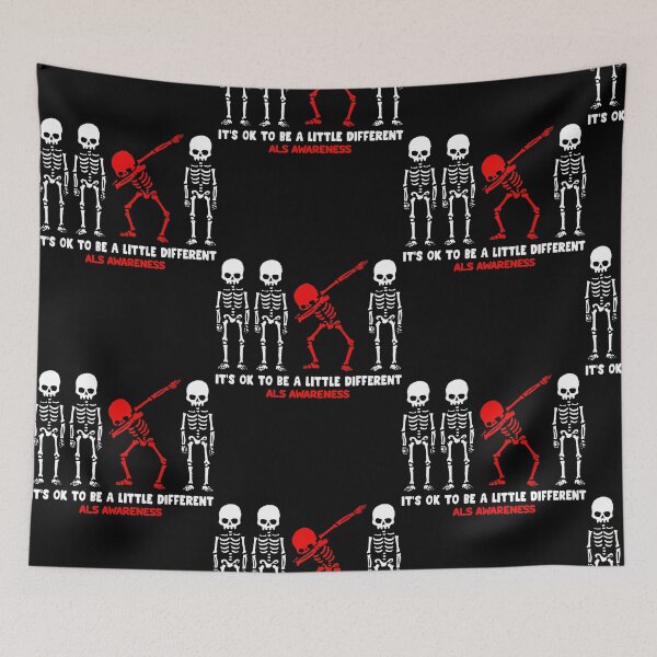 Item preview, ALS Awareness Its Ok To Be A Little Different - Dancing Skeletons Happy Halloween Day  designed and sold by WilliamTh31257.