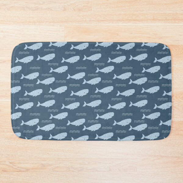 Item preview, Adorable Illustration Beach Ocean Sea Life Cute Light Blue Whales and Starfish Seamless Pattern designed and sold by Stephen Scharf.