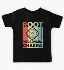 Yoga Root Muladhara Chakra Vintage Retro Kids Tee