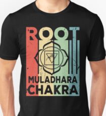 Yoga Root Muladhara Chakra Vintage Retro Unisex T-Shirt