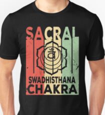 Yoga Sacral Chakra Swadhisthana Vintage Retro Unisex T-Shirt