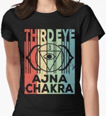 Yoga Third Eye Chakra Ajna Vintage Retro Women's Fitted T-Shirt