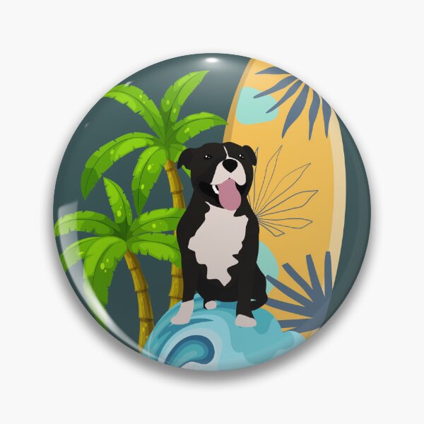 Item preview, Perro Pitbull divirtiéndose 3 designed and sold by QuantumRocks21.