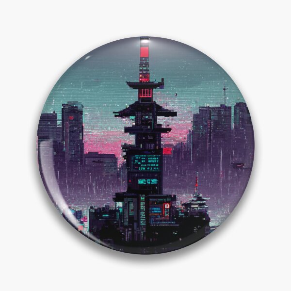 Aperçu de l'œuvre Cyberpunk Japan Pixelart créée et vendue par The  Artwork.