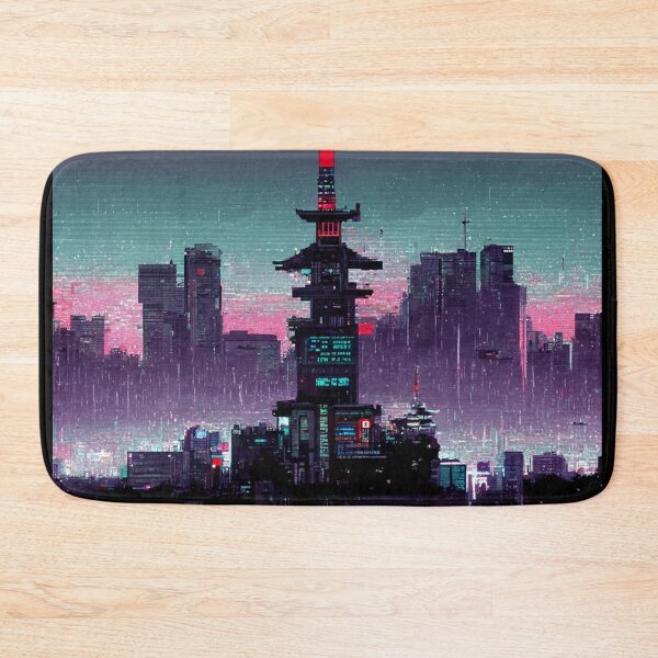 Aperçu de l'œuvre Cyberpunk Japan Pixelart créée et vendue par The  Artwork.