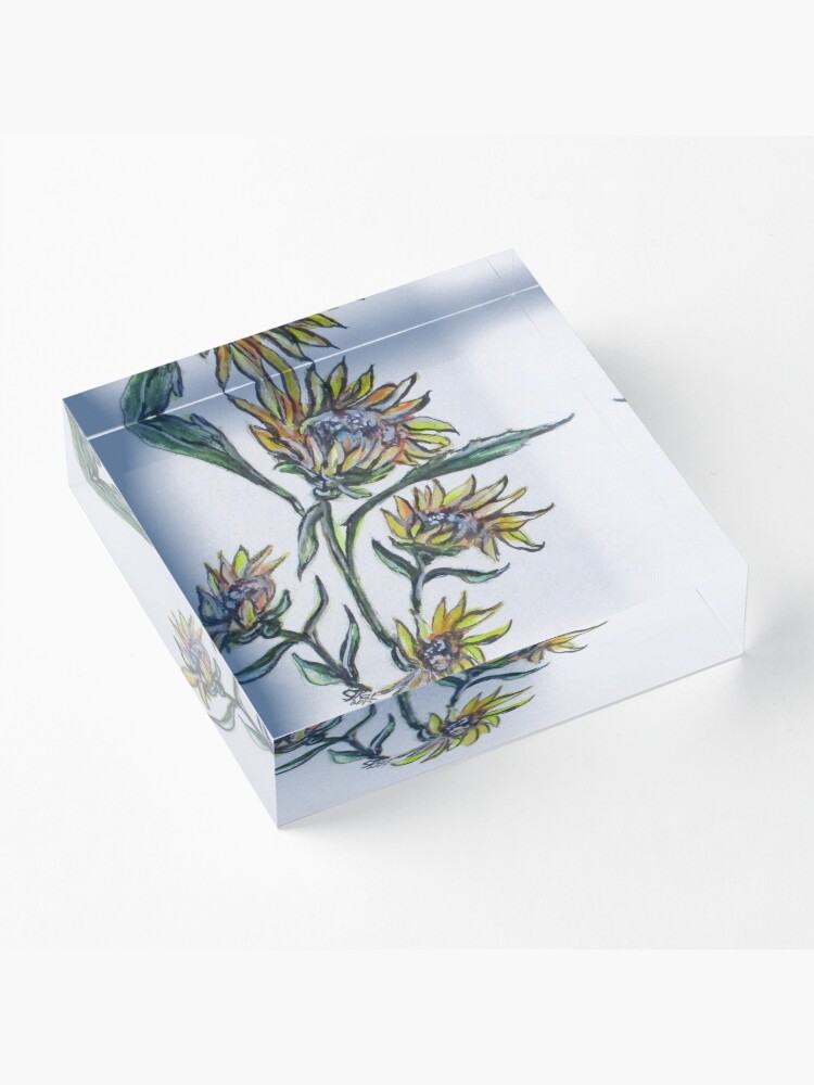 Alternate view of Sunflower Crazy Acrylic Block