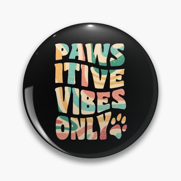Item preview, Pawsitive Vibes Only | Positive Vibes Retro Hippy 70s Positivity Design for Animal Lovers designed and sold by arlutai.