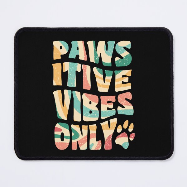 Item preview, Pawsitive Vibes Only | Positive Vibes Retro Hippy 70s Positivity Design for Animal Lovers designed and sold by arlutai.