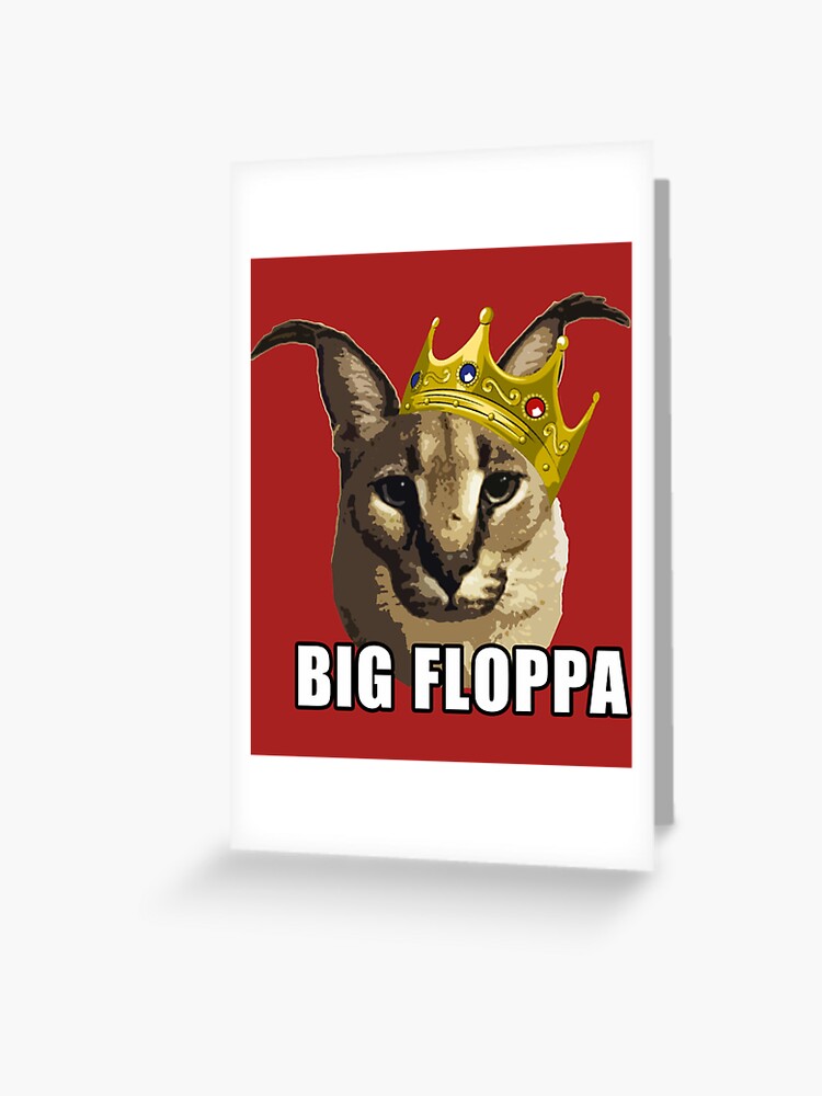 Big Floppa Wanted Poster Sticker Funny Caracal Cat Meme Floppa