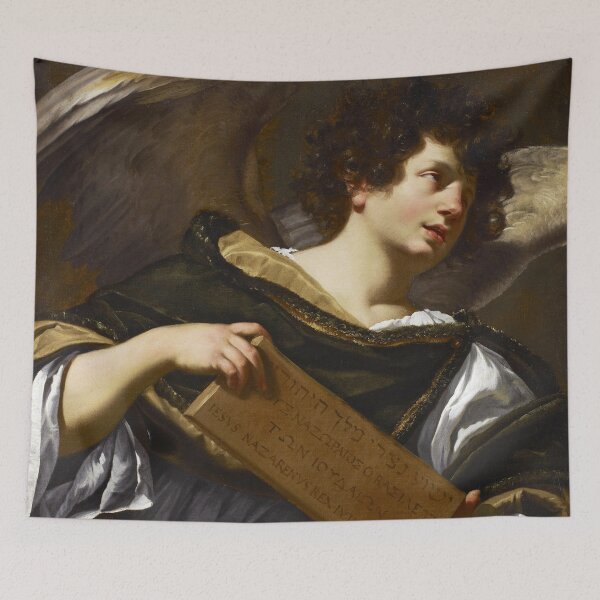 Item preview, Superscription from the Cross | Simon Vouet | 1624 Renaissance Angel Art designed and sold by CJET.