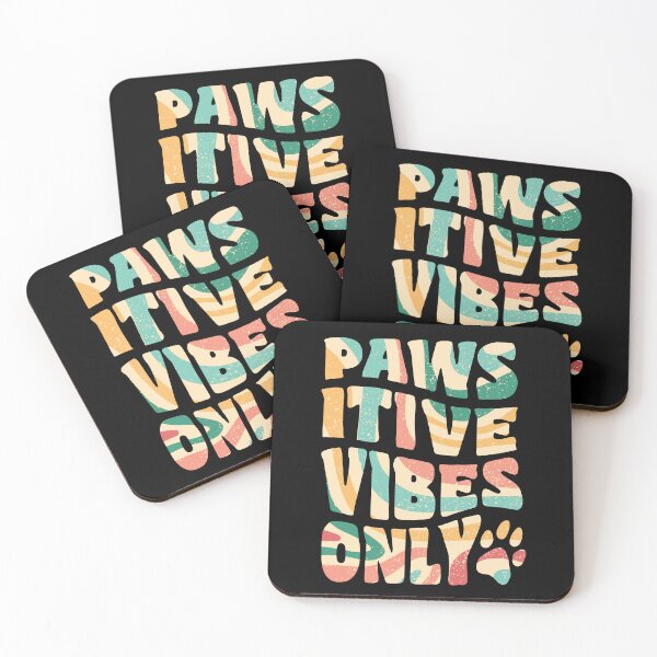 Item preview, Pawsitive Vibes Only | Positive Vibes Retro Hippy 70s Positivity Design for Animal Lovers designed and sold by arlutai.