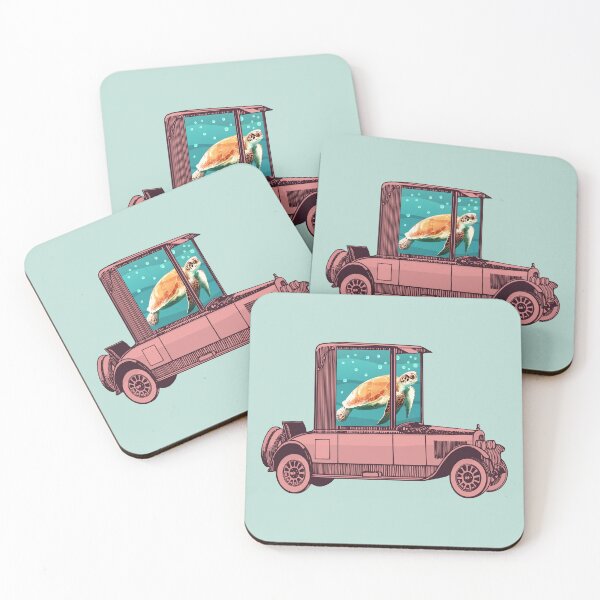 Item preview, Turtle and old car collage designed and sold by Ztudio.