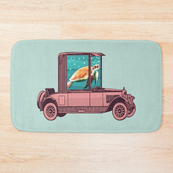 Item preview, Turtle and old car collage designed and sold by Ztudio.