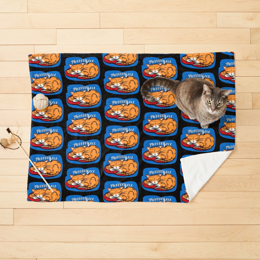 Purrrrfect Kitty by Art In The Garage Pet Blanket