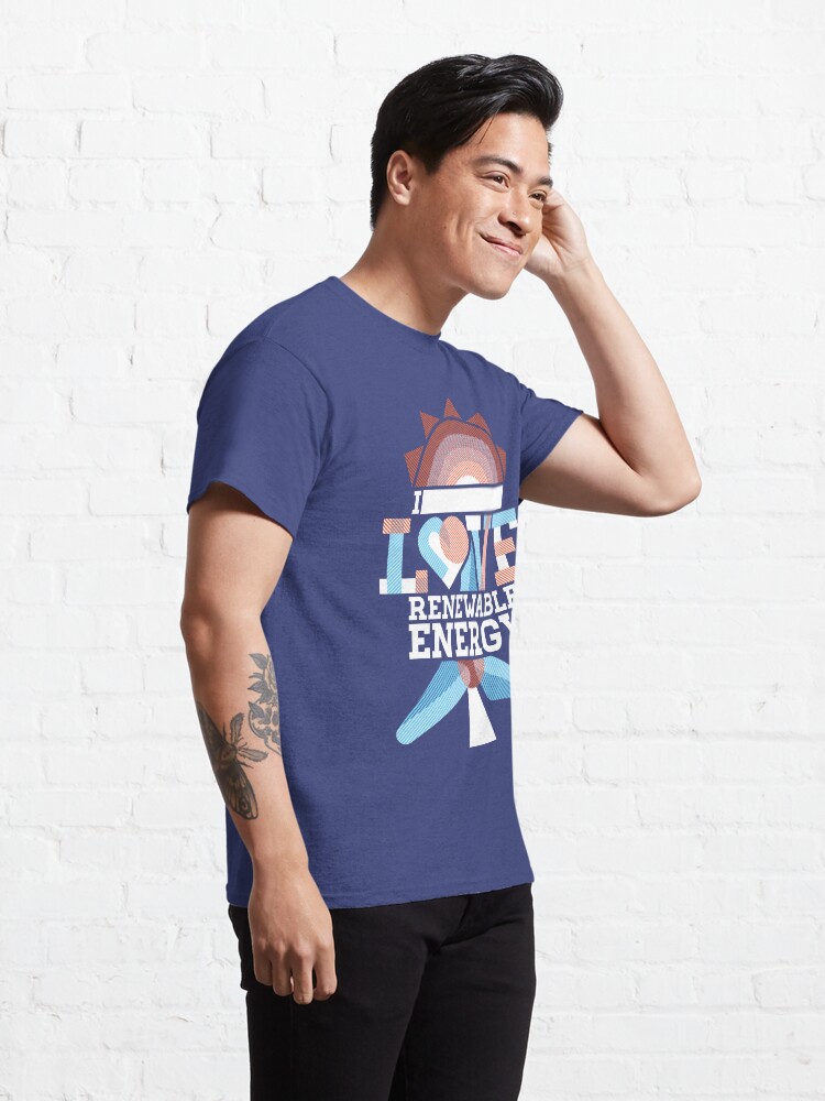 Thumbnail 5 of 7, Classic T-Shirt, I Love Renewable Energy designed and sold by Jarren Nylund.