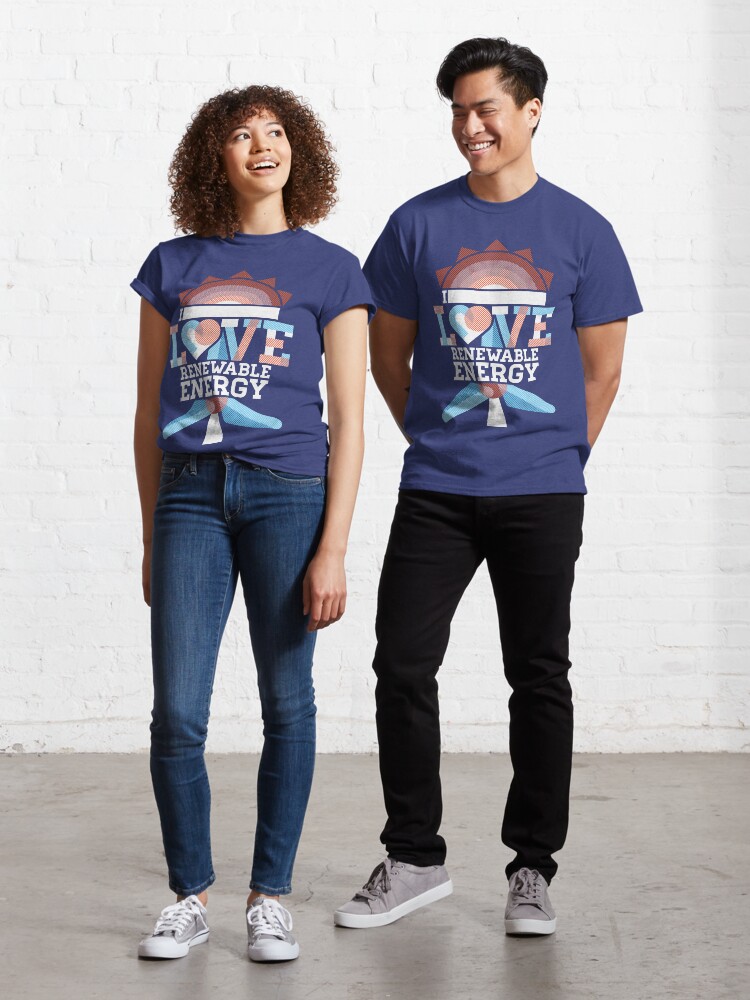 Thumbnail 1 of 7, Classic T-Shirt, I Love Renewable Energy designed and sold by Jarren Nylund.