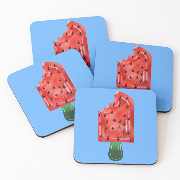 Item preview,  Red Watermelon Ice Cream With Blue Background  designed and sold by missmann.