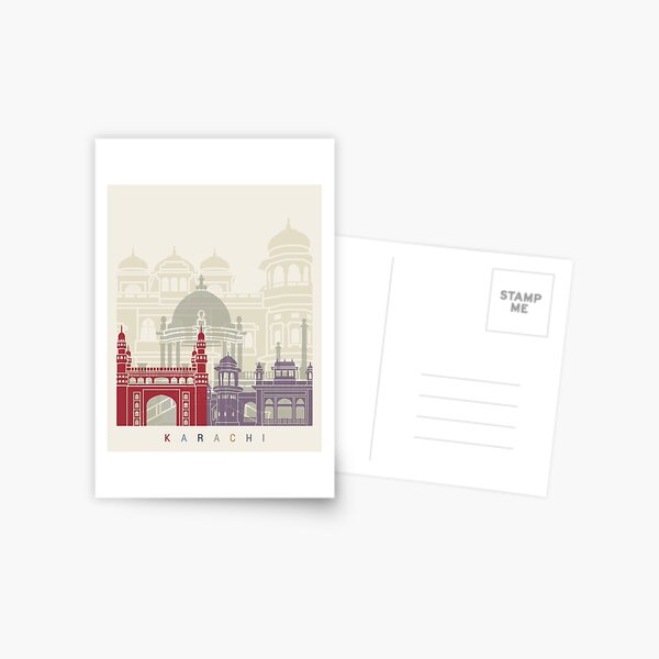 Karachi skyline poster Postcard