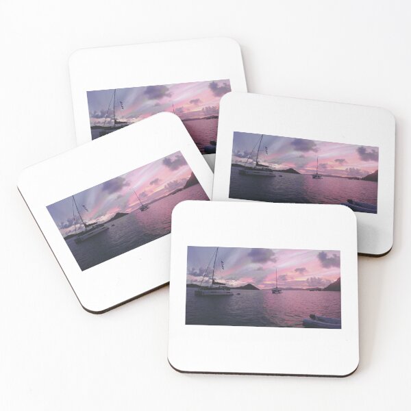 Item preview, BVI Sunset Boat photo designed and sold by ThreatLvlWHAT.