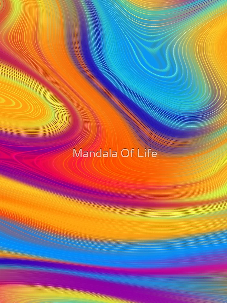 Thumbnail 3 of 3, Scarf, Colorful Abstracts 1 designed and sold by Mandala Of Life.