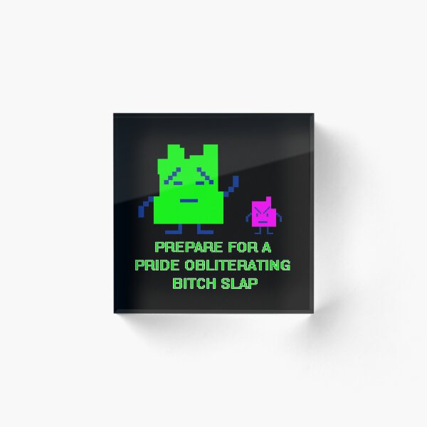 Mooninite Bitch Slap Acrylic Block