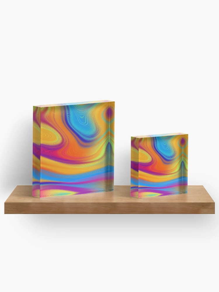 Thumbnail 3 of 5, Acrylic Block, Colorful Abstracts 1 designed and sold by Mandala Of Life.