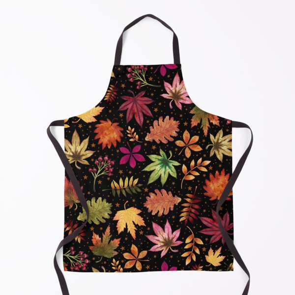 Aperçu de l'œuvre Feuilles d'automne sur fond noir créée et vendue par KConfetti.