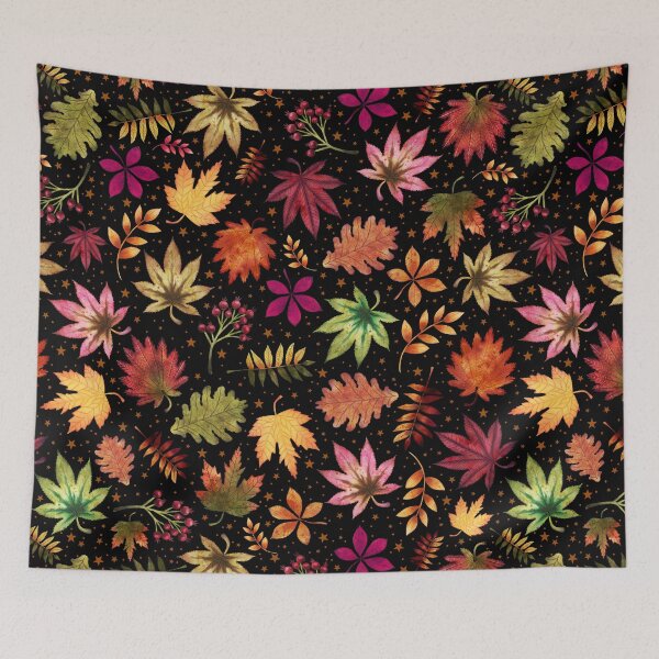Item preview, Autumn Leaves on Black designed and sold by KConfetti.