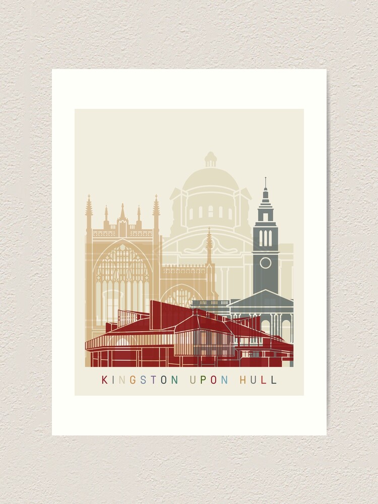 "Kingston Upon Hull skyline poster" Art Print for Sale by paulrommer