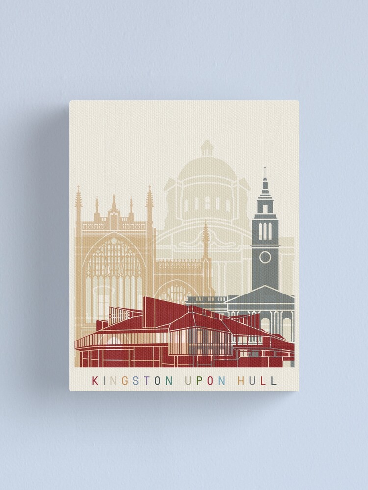 "Kingston Upon Hull skyline poster" Canvas Print by paulrommer Redbubble