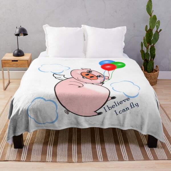 Item preview, I believe I can fly - cute Pig designed and sold by Shirley cute art .