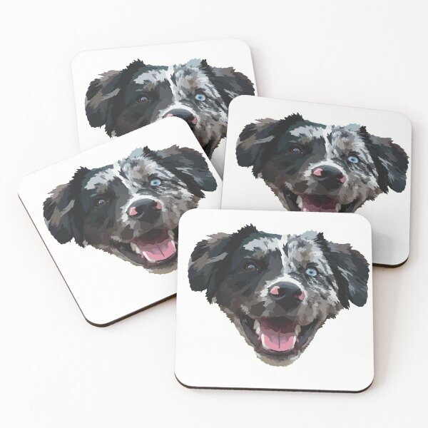 Item preview, Blue Merle Australian Shepherd Aussie Puppy Dog designed and sold by novaveradesign.