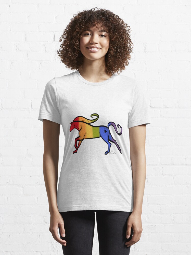 Alternate view of Rainbow Unicorn by Art In The Garage Essential T-Shirt