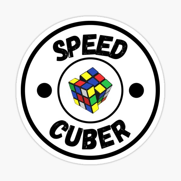 "Speed Cuber (Rounded)" Sticker for Sale by kfrazier4jf Redbubble