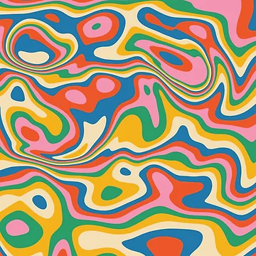 Artwork thumbnail, Retro Colorful Abstract Pattern by ind3finite