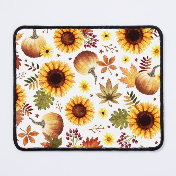 Aperçu de l'œuvre Feuilles d'automne, tournesols et citrouilles créée et vendue par KConfetti.