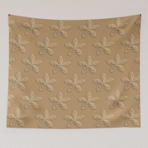 Item preview, 3D Stars On Leather Brown Background designed and sold by burbankdesigns.
